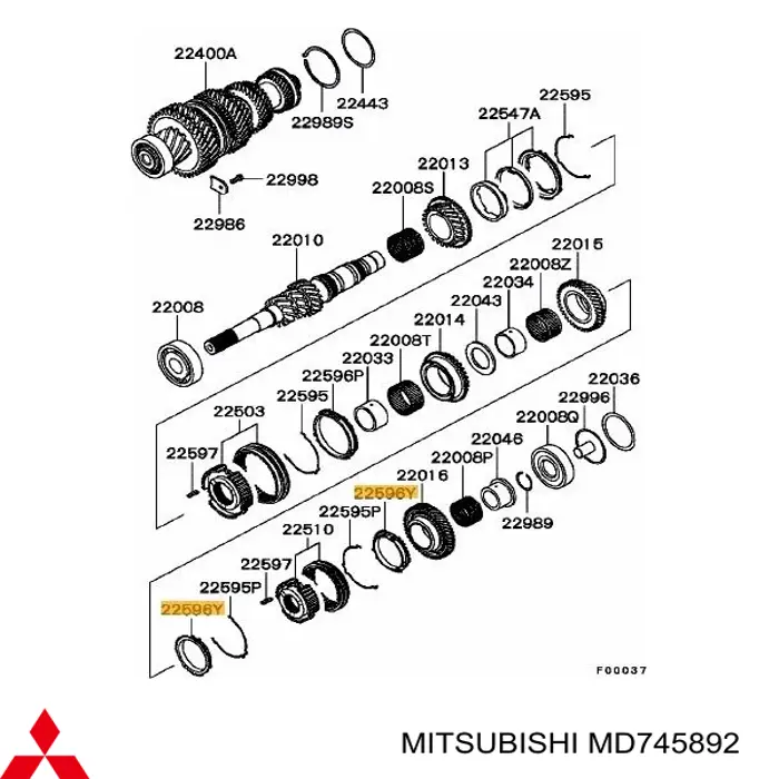 Кольцо синхронизатора MD745892 Mitsubishi