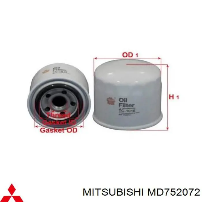 Filtro da Caixa Automática de Mudança Mitsubishi MD752072
