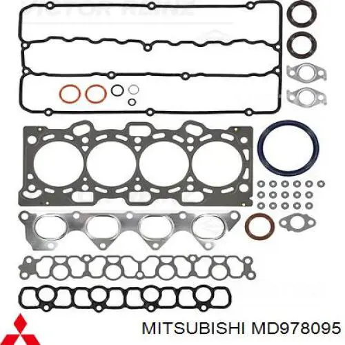 MD978095 Mitsubishi комплект прокладок двигателя верхний