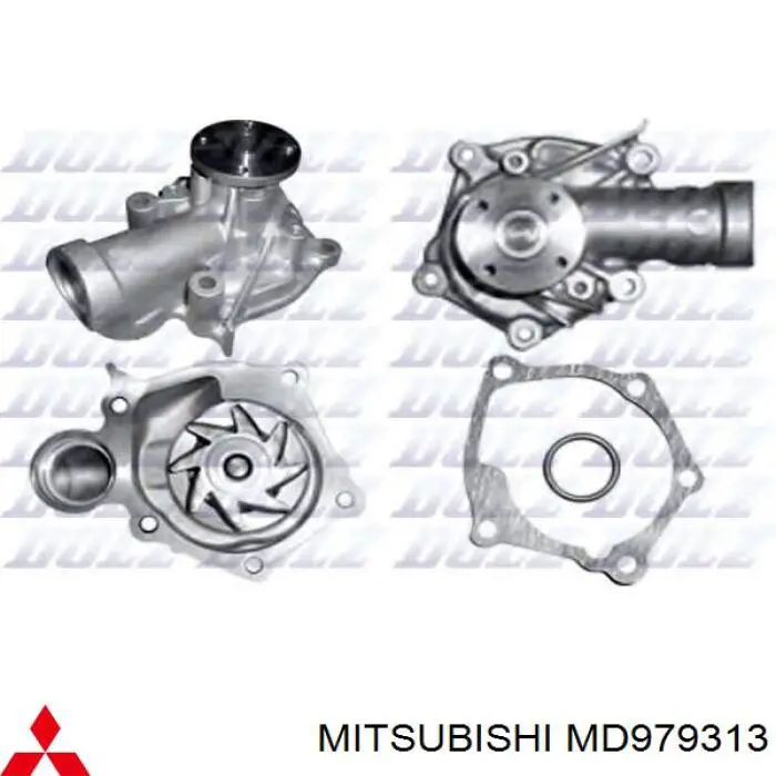 Помпа охлаждения Mitsubishi MD979313 цена, от 37.66 USD