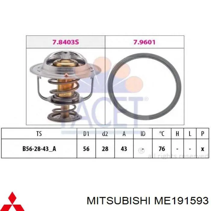 ME191593 Mitsubishi термостат