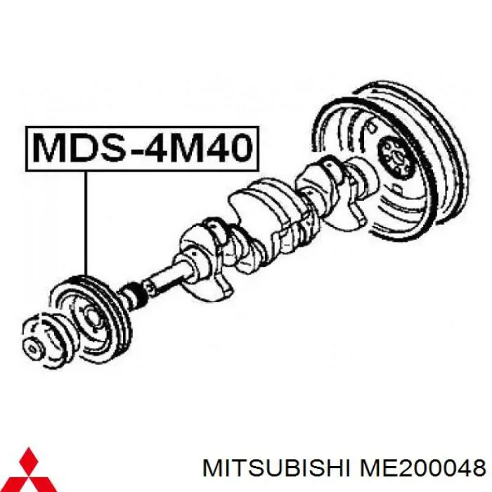 Купить ME200048 Mitsubishi Шкив-демпфер коленвала