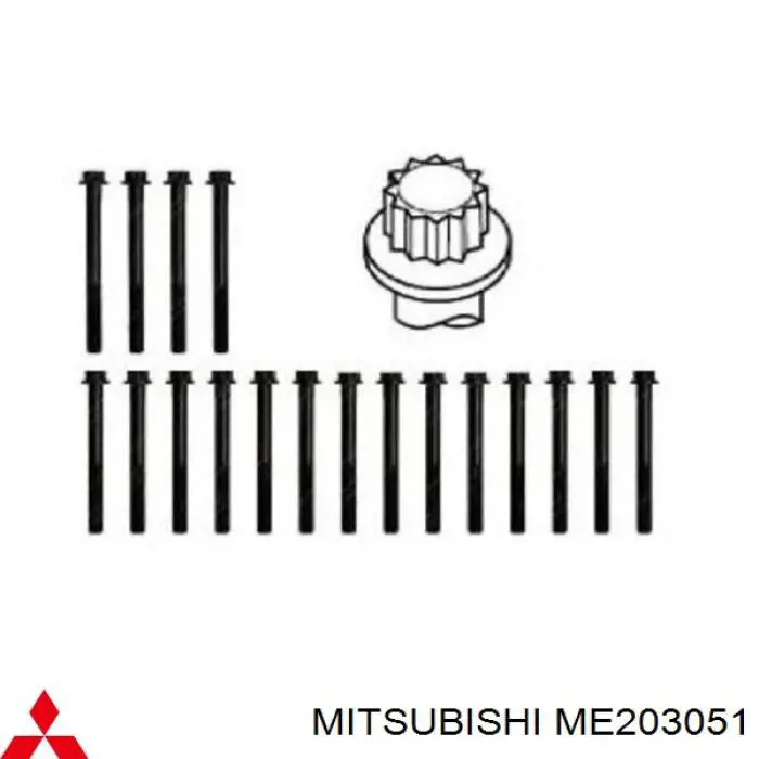 ME203051 Mitsubishi parafuso de cabeça de motor (cbc)