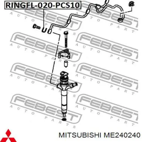 ME240240 Mitsubishi arruela do injetor superior