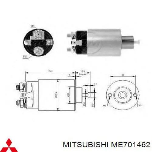 ME701462 Mitsubishi реле втягивающее стартера