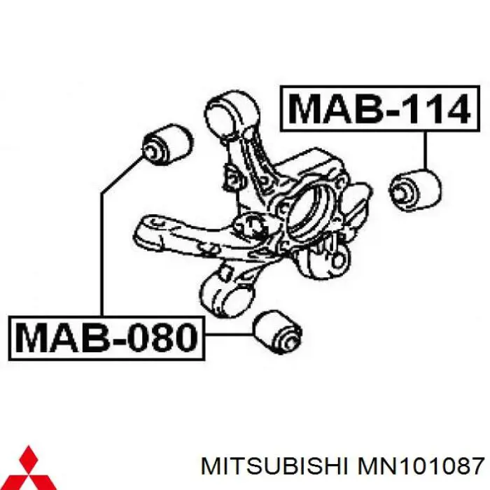 Сайлентблок цапфы задней Mitsubishi MN101087