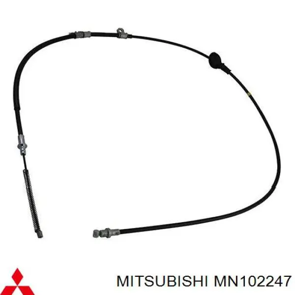 MN102247 Mitsubishi трос ручного тормоза задний левый