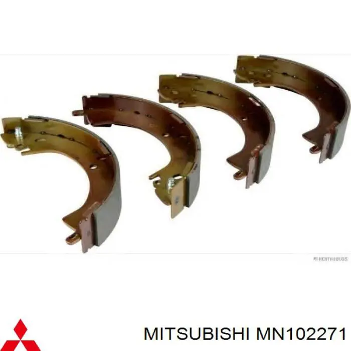 MN102271 Mitsubishi колодки тормозные задние барабанные