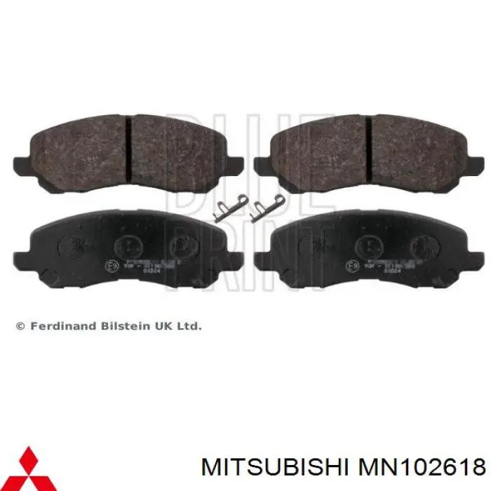 MN102618 Mitsubishi колодки тормозные передние дисковые