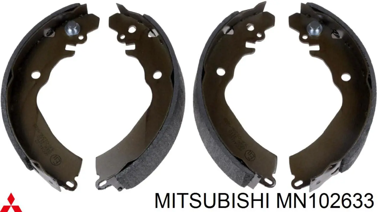 MN102633 Mitsubishi колодки тормозные задние барабанные
