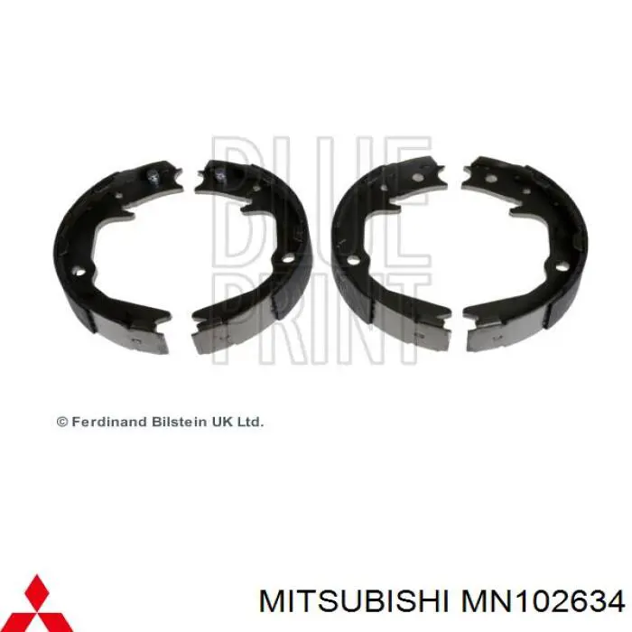 MN102634 Mitsubishi колодки тормозные задние барабанные