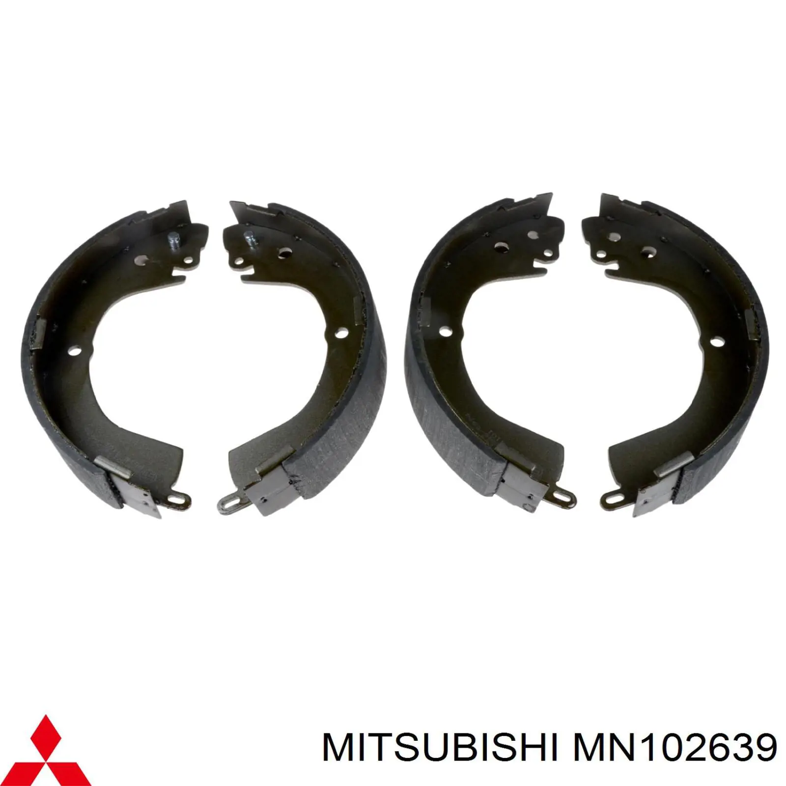 MN102639 Mitsubishi колодки тормозные задние барабанные