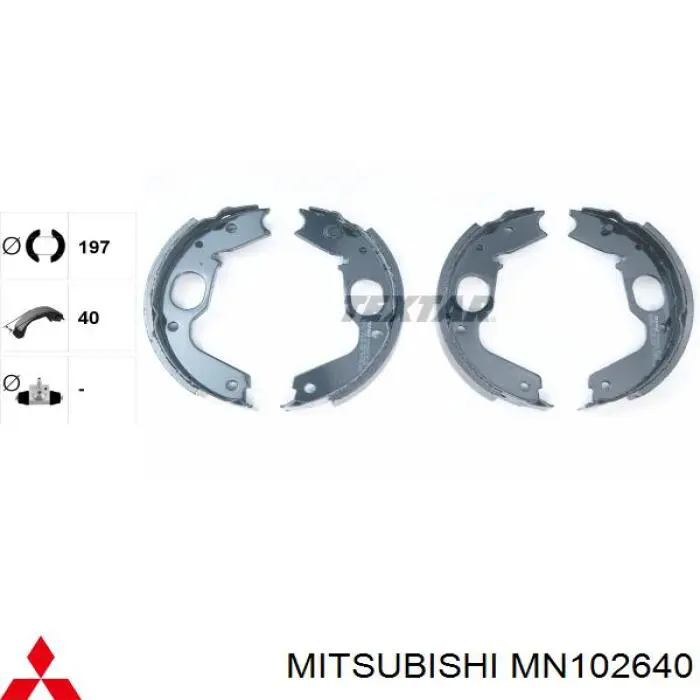 Sapatas do freio de estacionamento Mitsubishi Montero SPORT K8, K9