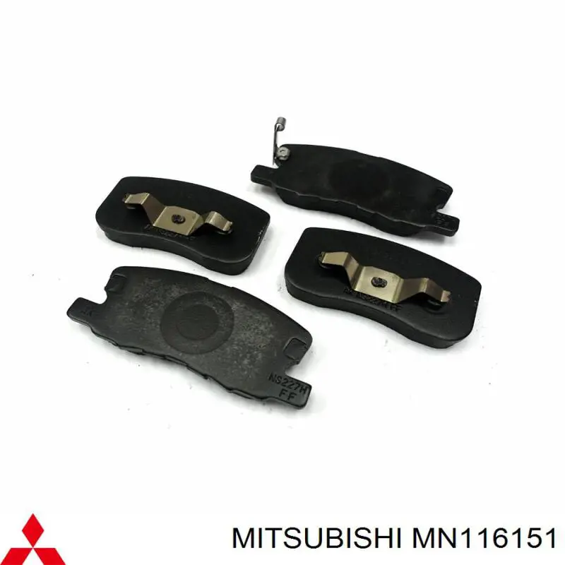 Передние тормозные колодки MN116151 Mitsubishi