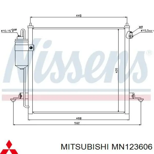 Радиатор кондиционера 7812A171T Mitsubishi