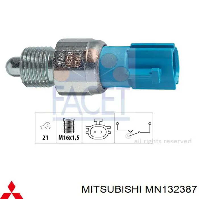 MN132387 Mitsubishi датчик включения фонарей заднего хода