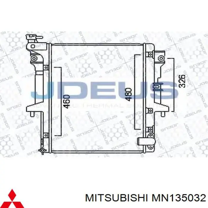 MN135032 Mitsubishi radiador de esfriamento de motor