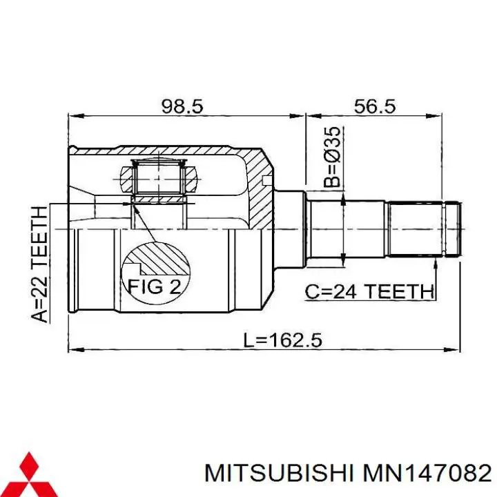 Пыльник шарнира угловых скоростей внутренний передний правый Mitsubishi MN147082 цена, от 18.06 USD