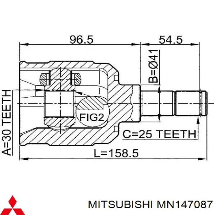 Купить MN147087 Mitsubishi ШРУС внутренний