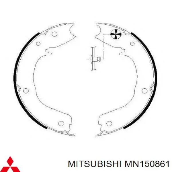 Колодки ручника (стояночного тормоза) Mitsubishi MN150861