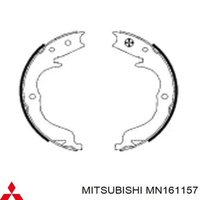 MN161157 Mitsubishi колодки ручника (стояночного тормоза)