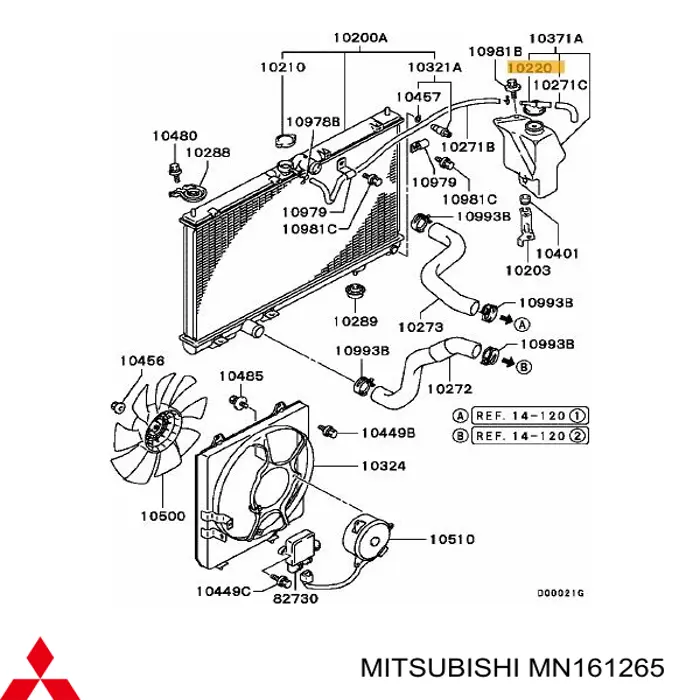 MN161265 Mitsubishi крышка (пробка радиатора)