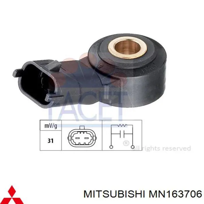 MN163706 Mitsubishi датчик детонации