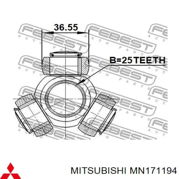 MN171194 Mitsubishi junta homocinética interna dianteira direita