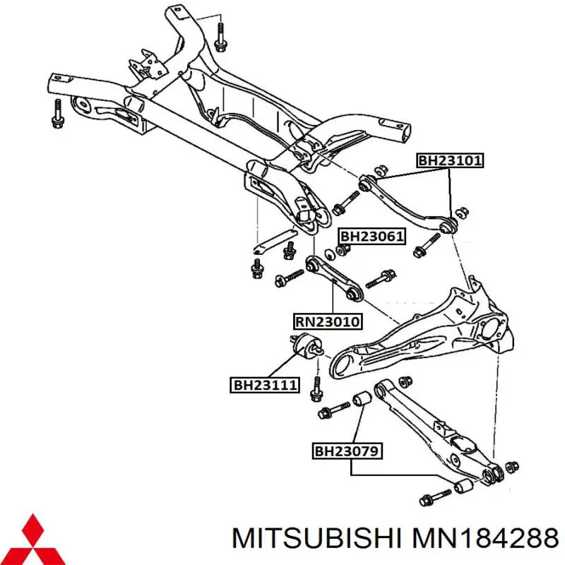 Растяжка задней подвески Mitsubishi MN184288 цена, от 14.11 USD