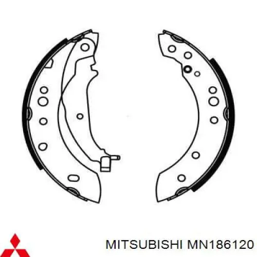 Тормоза рабочие задние ножные и тормозные барабаны Mitsubishi MN186120 цена, от 24.26 USD