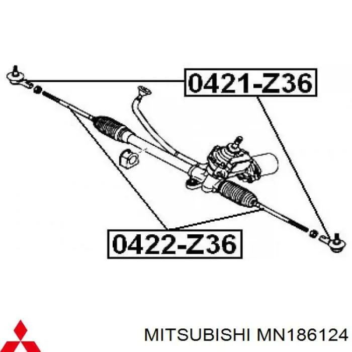 Рулевой наконечник MN186124 Mitsubishi