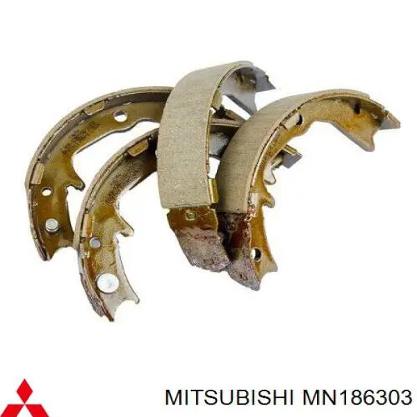MN186303 Mitsubishi колодки тормозные задние барабанные