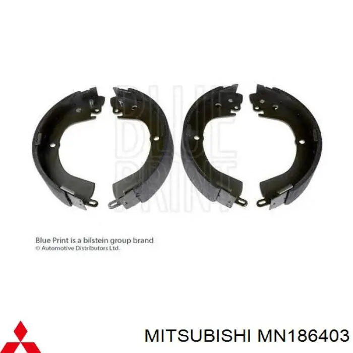 MN186403 Mitsubishi колодки тормозные задние барабанные