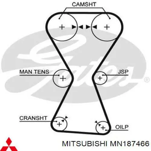 MN187466 Mitsubishi ремень грм