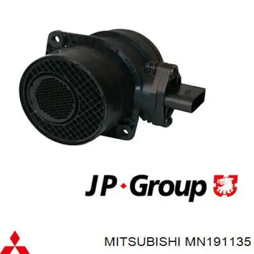 MN191135 Mitsubishi sensor de fluxo (consumo de ar, medidor de consumo M.A.F. - (Mass Airflow))