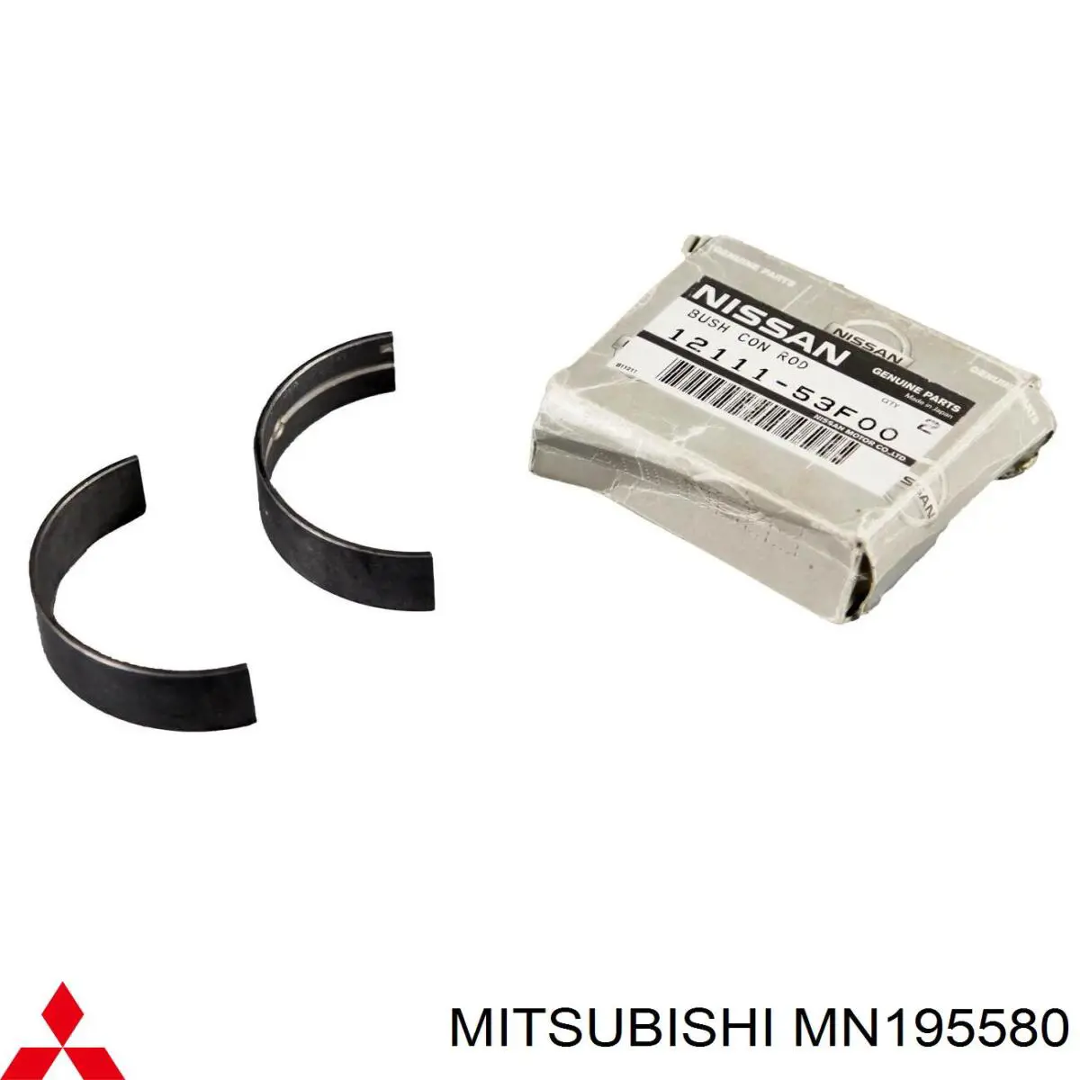 Вкладыши коленвала коренные, стандарт (STD) Mitsubishi MN195580 цена, от 4.15 USD