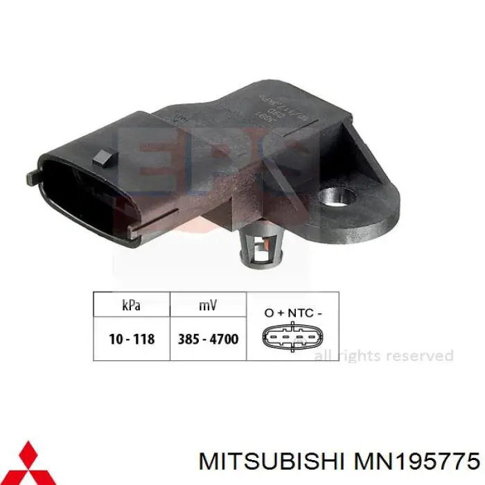 Купить MN195775 Mitsubishi Датчик MAP