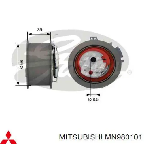 Ролик натяжителя Mitsubishi MN980101