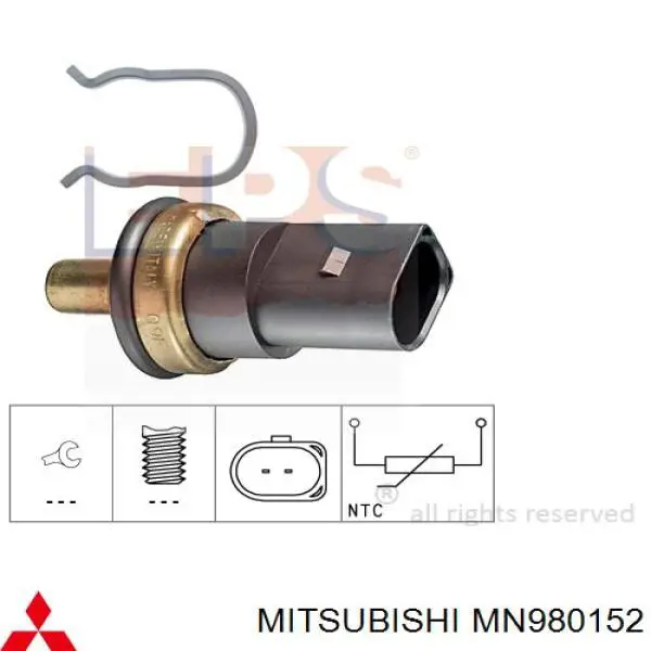 Sensor de temperatura del motor MN980152 Mitsubishi