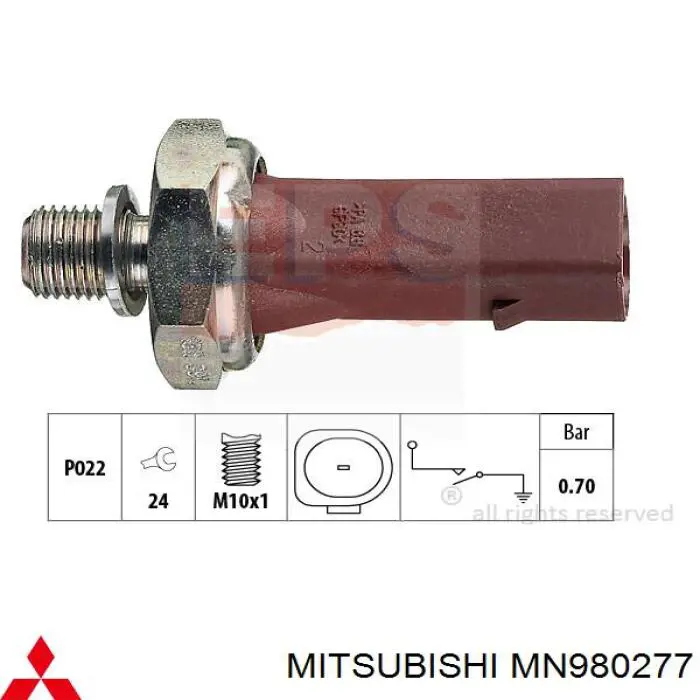 MN980277 Mitsubishi датчик давления масла