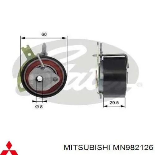 Купить MN982126 Mitsubishi Ролик натяжителя газораспределительного ремня