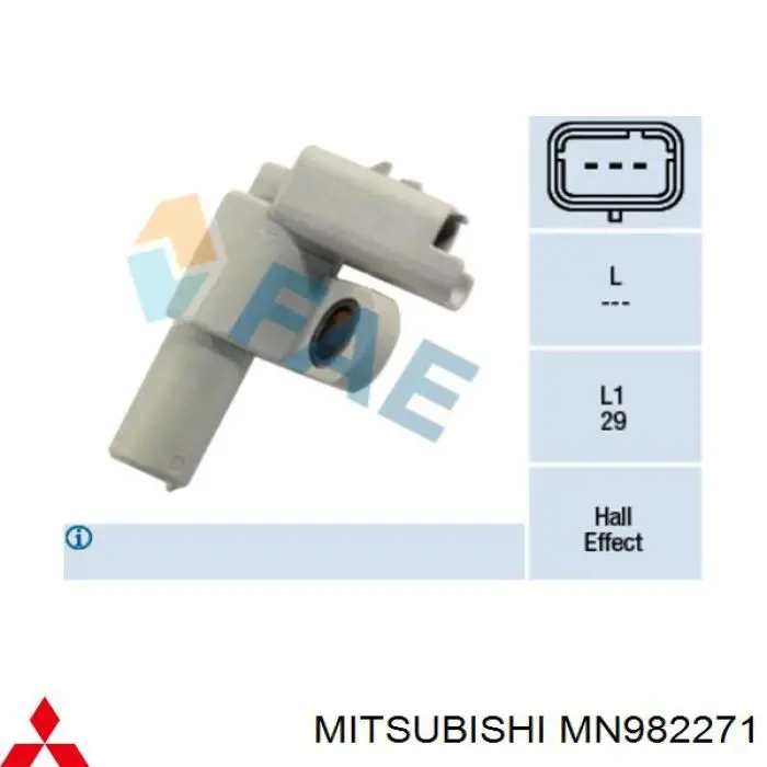 Sensor de posición del árbol de levas MN982271 Mitsubishi