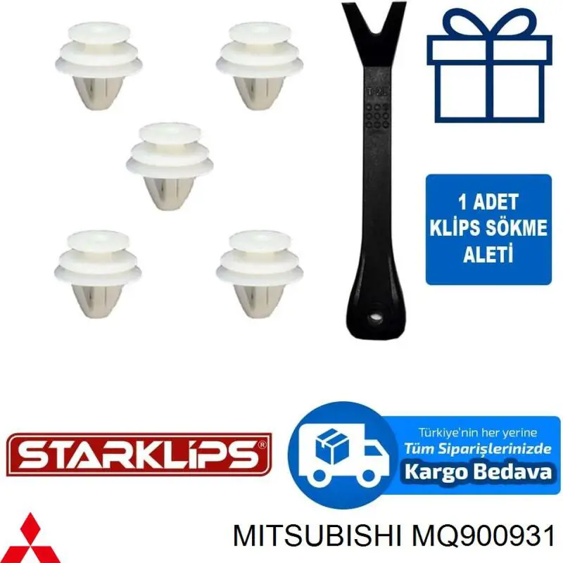 Пистон крепления обшивки двери MQ900931 Mitsubishi