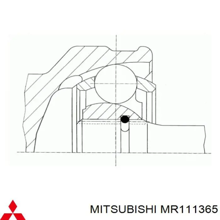 Полуось (привод) передняя левая MR111365 Mitsubishi