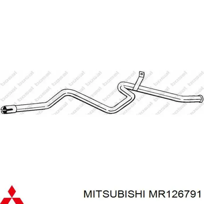 MR126791 Mitsubishi глушитель, центральная часть