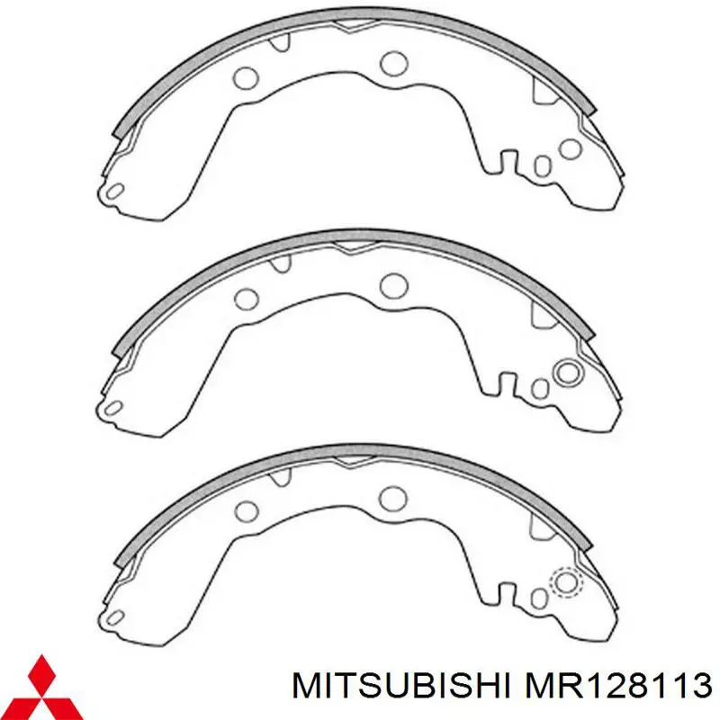 MR128113 Mitsubishi колодки тормозные задние барабанные