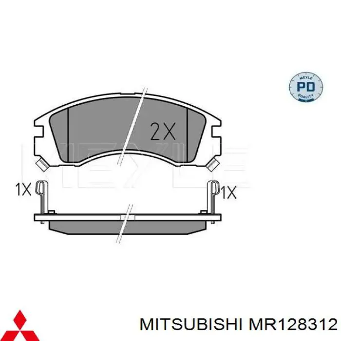 Передние тормозные колодки MR128312 Mitsubishi