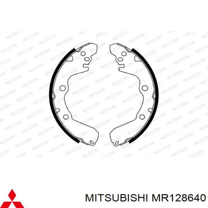 Задние барабанные колодки MR128640 Mitsubishi