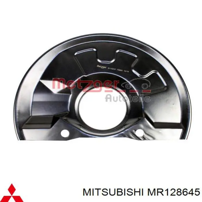 MR128645 Mitsubishi proteção do freio de disco dianteiro esquerdo