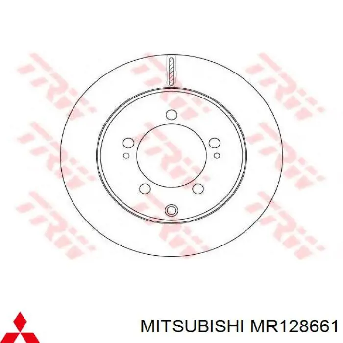 Тормозные диски MR128661 Mitsubishi